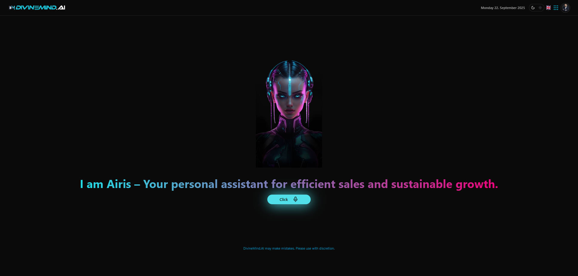 DivineAiris Chat Interface