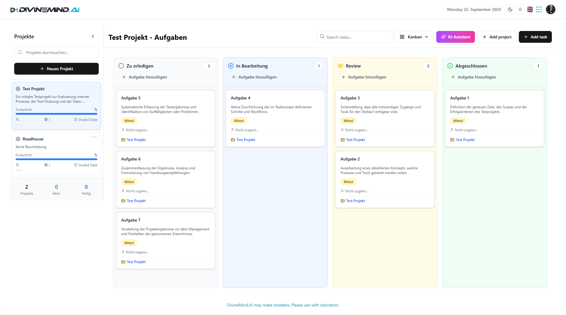 DivineTasks Gantt Chart
